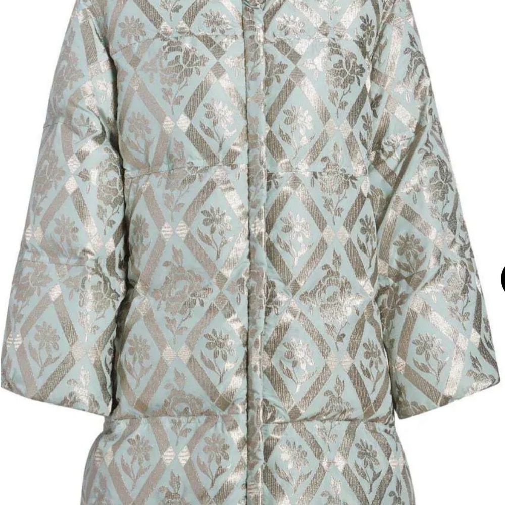 Cinq a Sept Floral Brocade Puffer Jacket